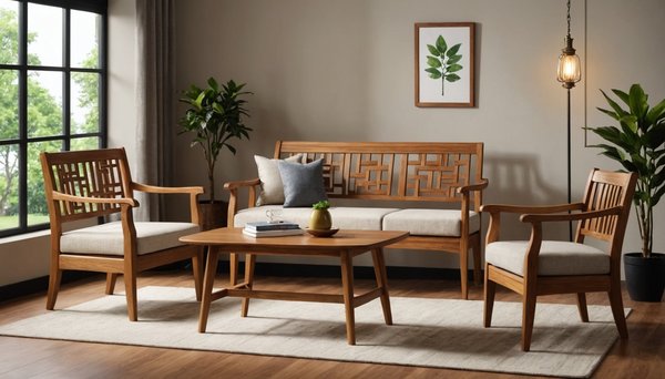 Meubles design en teck : style et durabilité réunis.